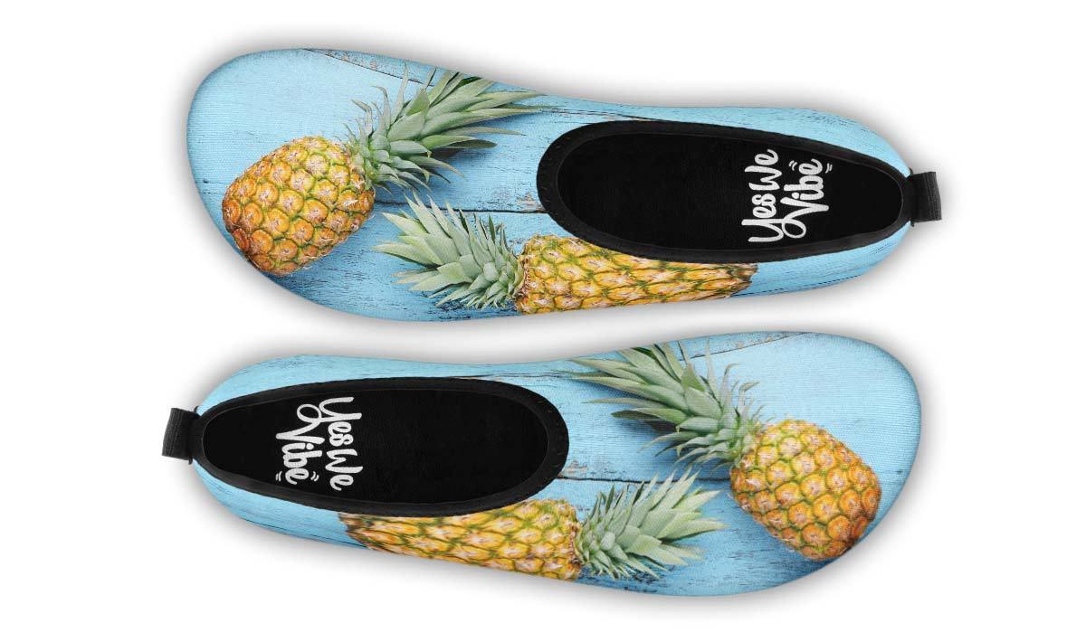 Pineapples Blue Wood