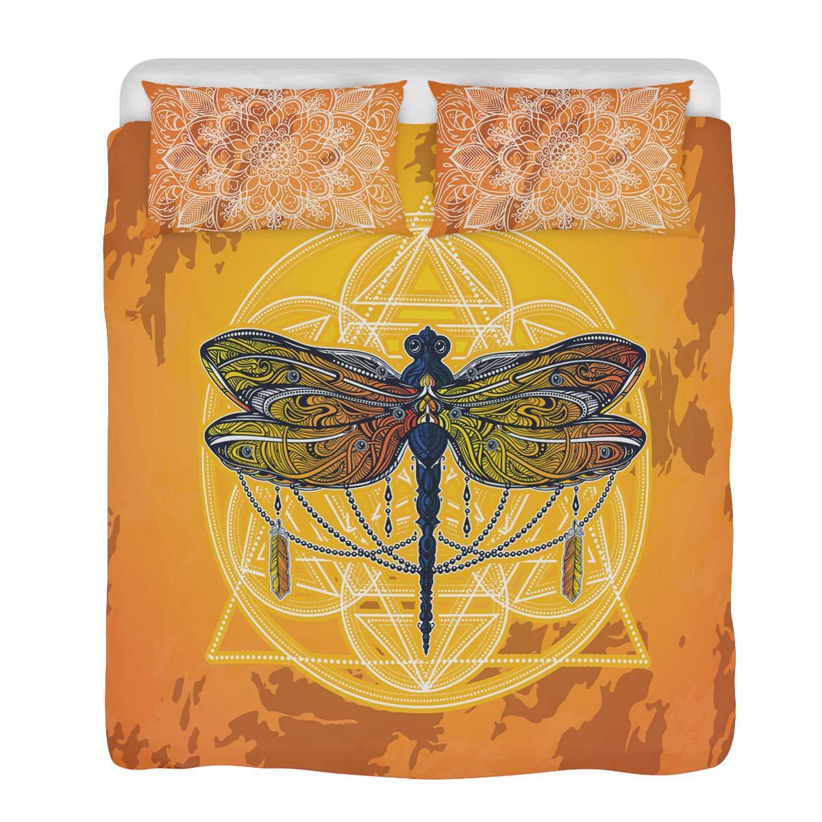 Beige Dragonfly Pentagram