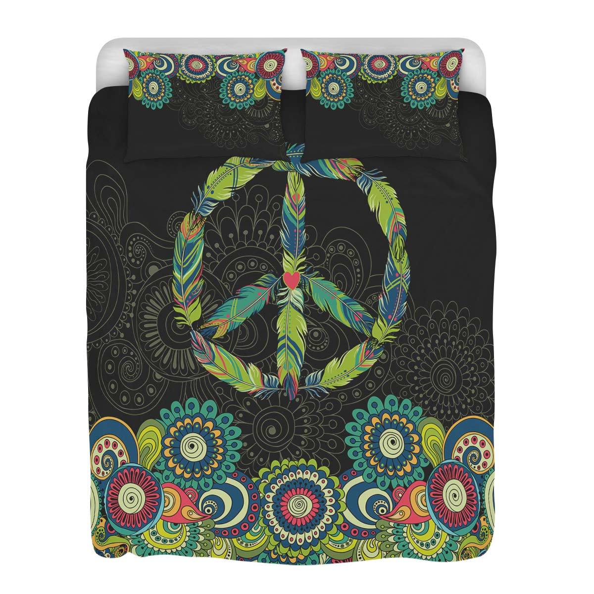 Peace Mandala Black