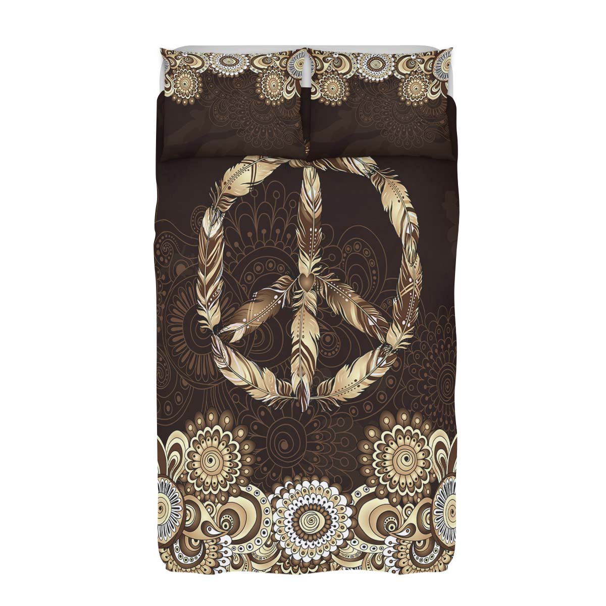 Peace Mandala Dark Brown