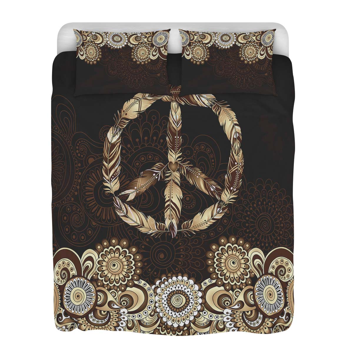 Peace Mandala Dark Brown