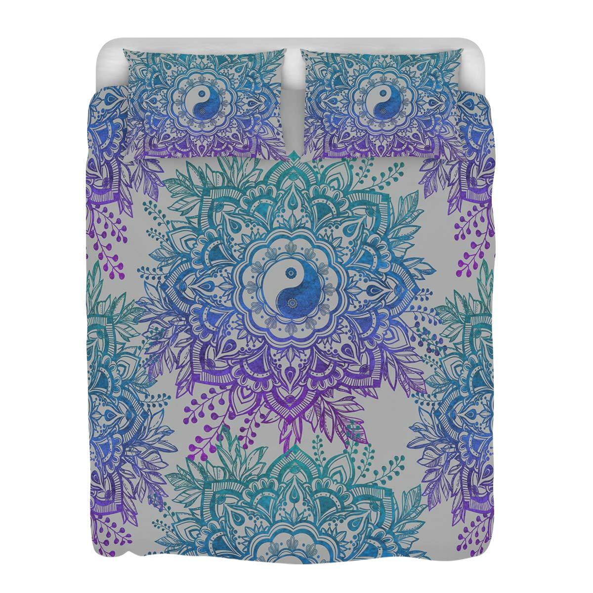 Yin Yang Mandala Bedding Grey