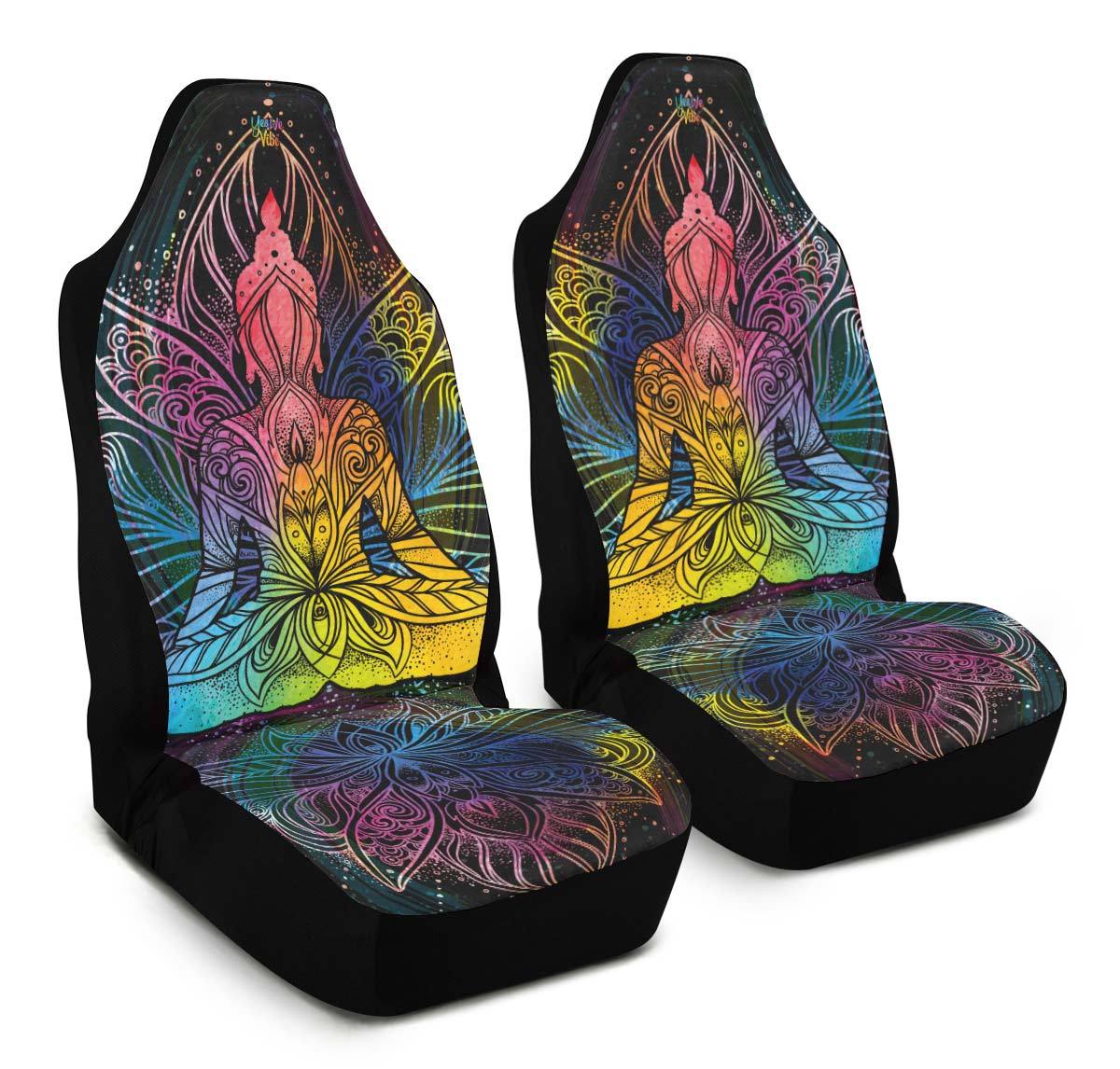 Colorful Lotus And Buddha