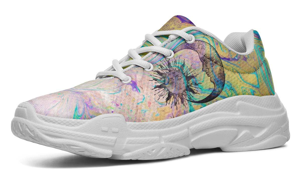 Watercolor Sun And Moon