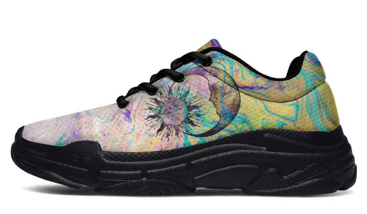 Watercolor Sun And Moon