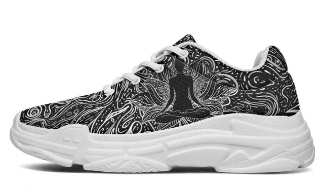 Yoga Lotus Blackand White