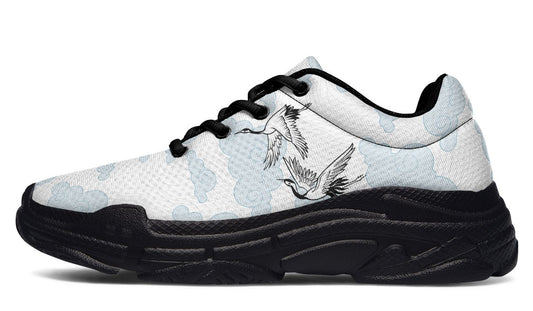 Cute Cranes And Clouds