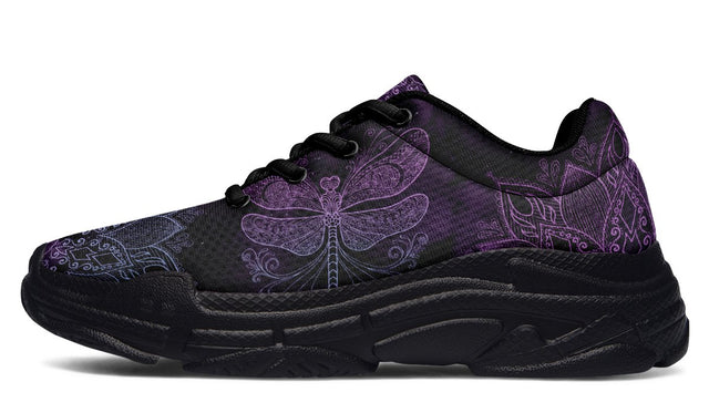 Dragonfly With Mandala In Purple
