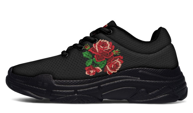 Embroidery Red Roses