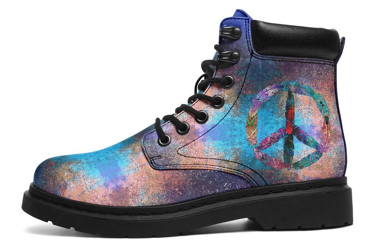 Galaxy Spray Paint Peace Feather