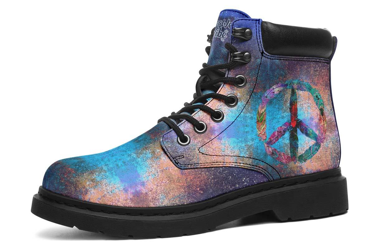 Galaxy Spray Paint Peace Feather