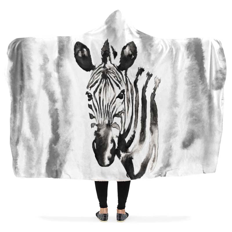 Watercolor Black Zebra