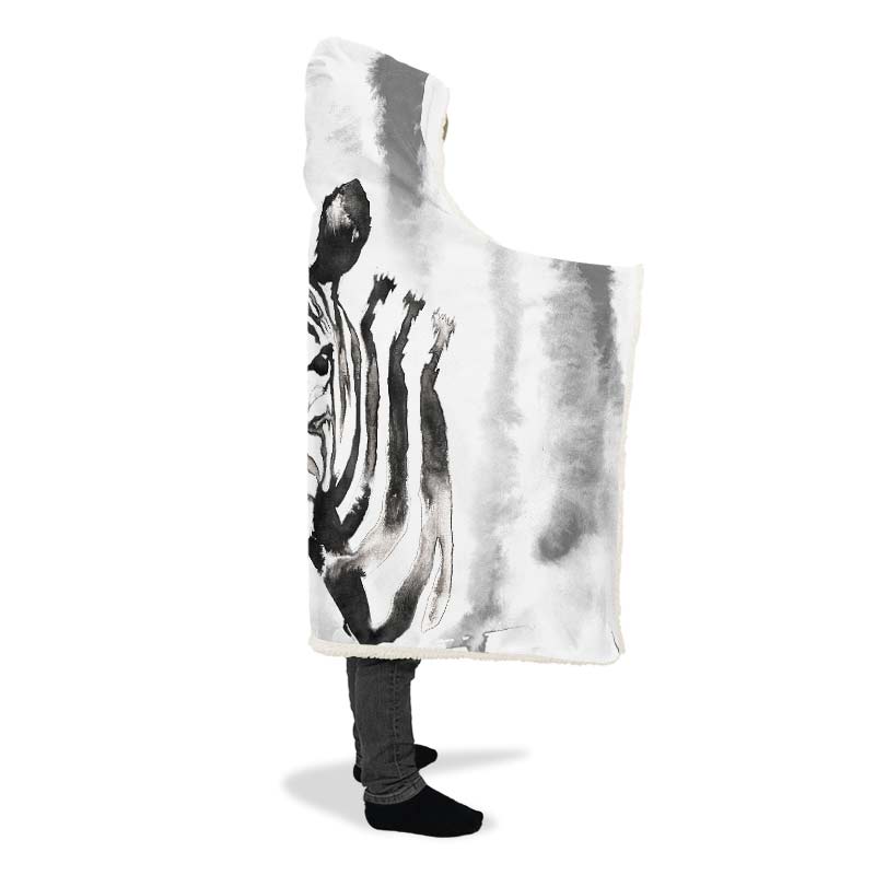 Watercolor Black Zebra