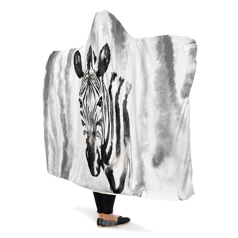 Watercolor Black Zebra