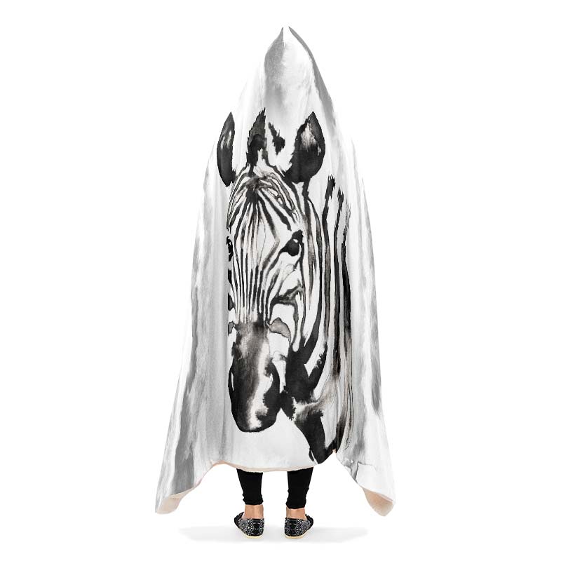 Watercolor Black Zebra