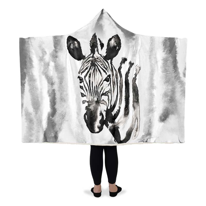 Watercolor Black Zebra