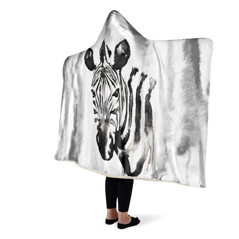 Watercolor Black Zebra