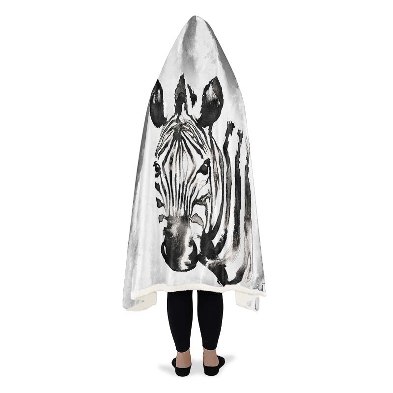 Watercolor Black Zebra