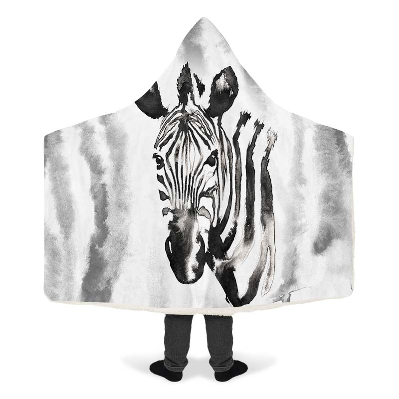 Watercolor Black Zebra