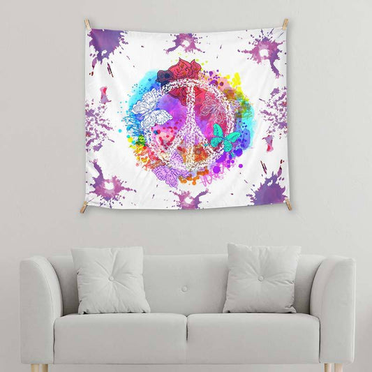 Colorful Peace And Butterflies