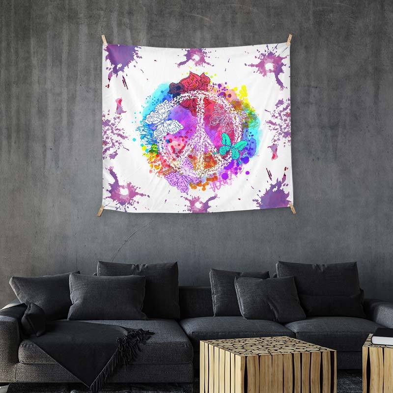 Colorful Peace And Butterflies