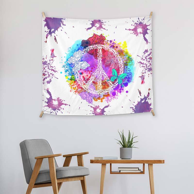 Colorful Peace And Butterflies