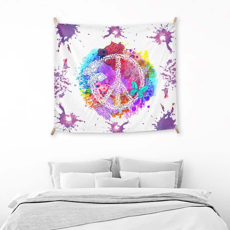 Colorful Peace And Butterflies