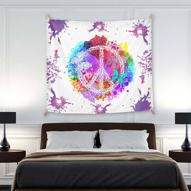 Colorful Peace And Butterflies