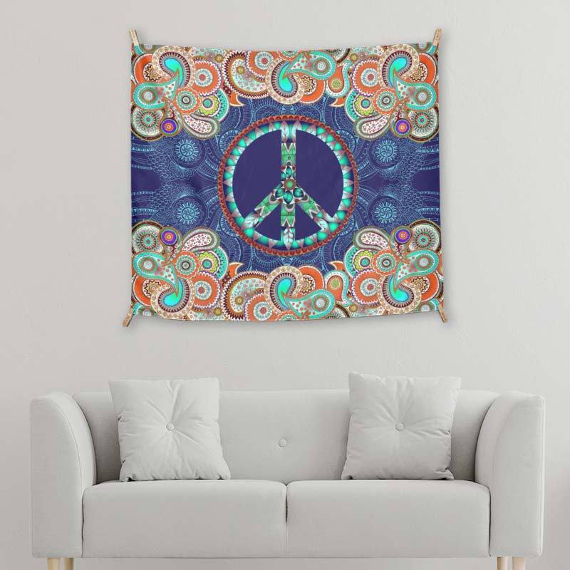 Peace And Mandala Blue