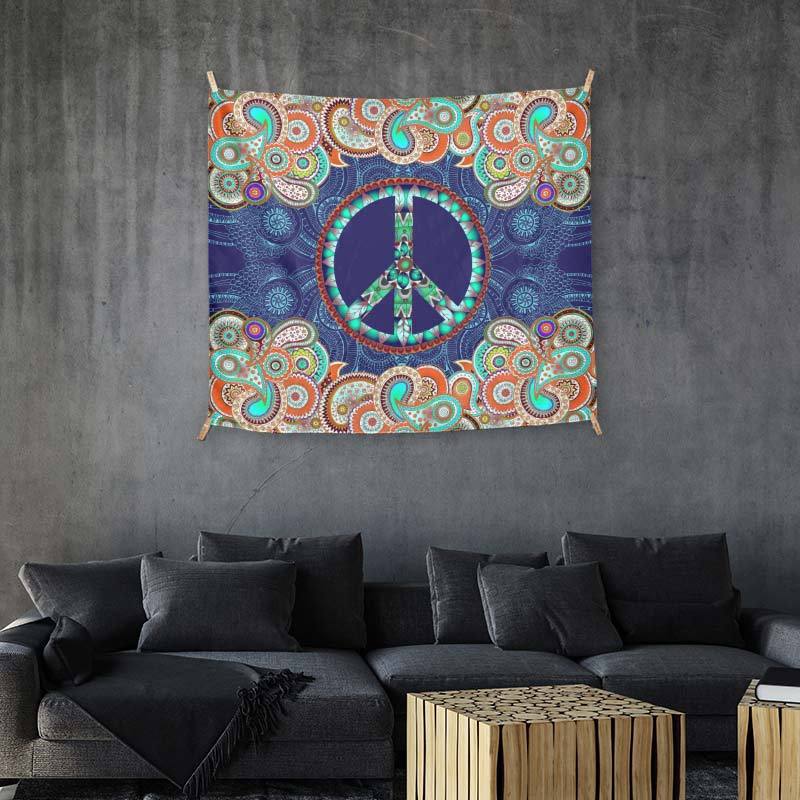 Peace And Mandala Blue