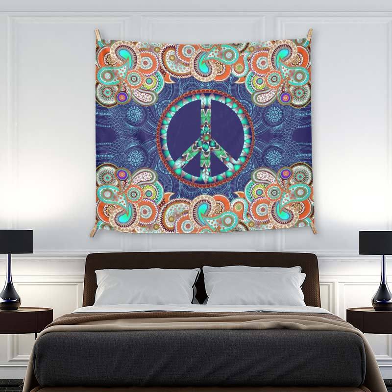 Peace And Mandala Blue