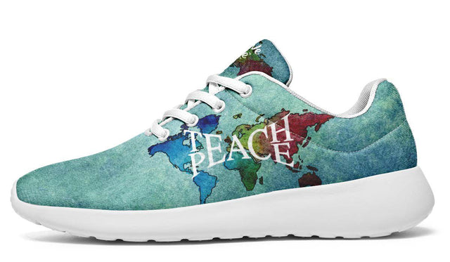 Teach Peace World Black Rough