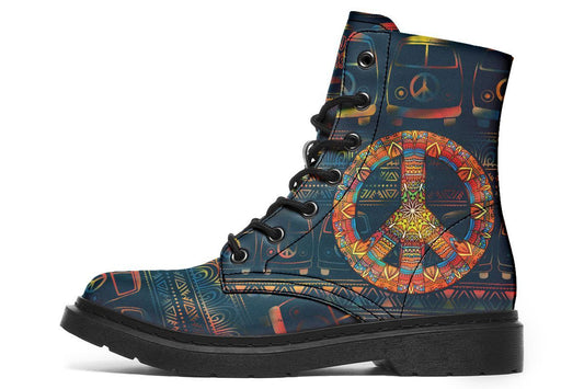 Abstract Color Hippie Bus