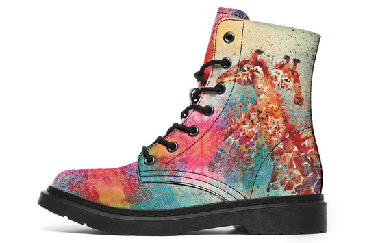 Colorful Paint Giraffes