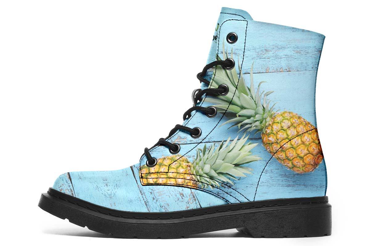 Pineapples Blue Wood