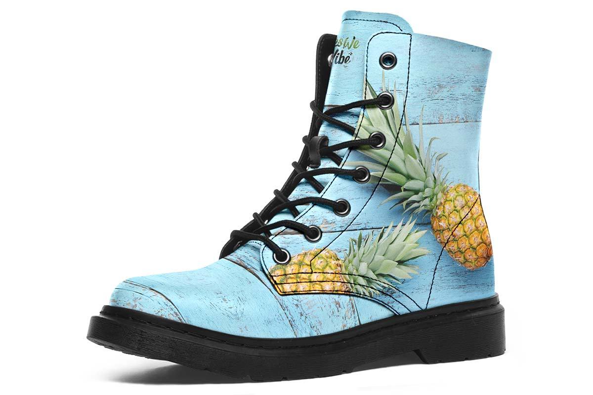 Pineapples Blue Wood