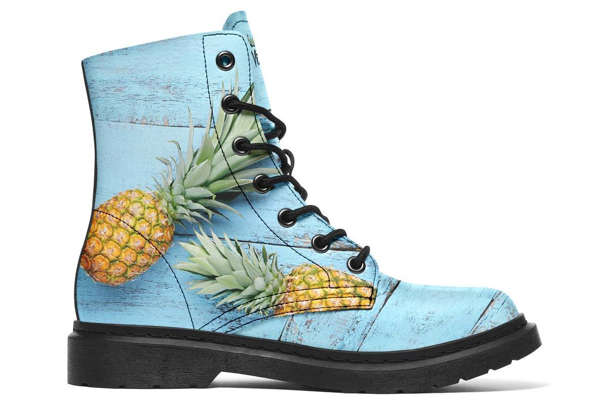 Pineapples Blue Wood