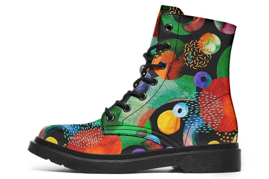 Watercolor Mixed Circles Blk