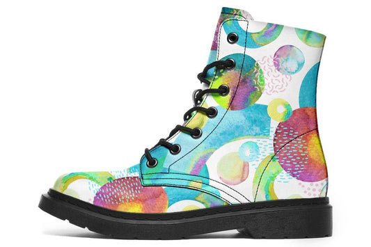 Watercolor Mixed Circles White