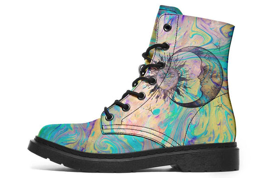 Watercolor Sun And Moon