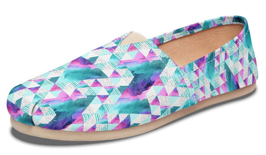 Geometric Watercolor White