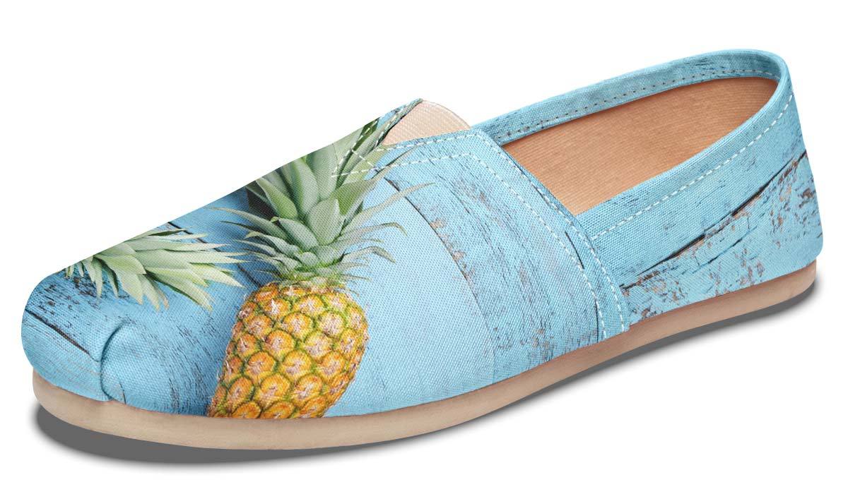 Pineapples Blue Wood