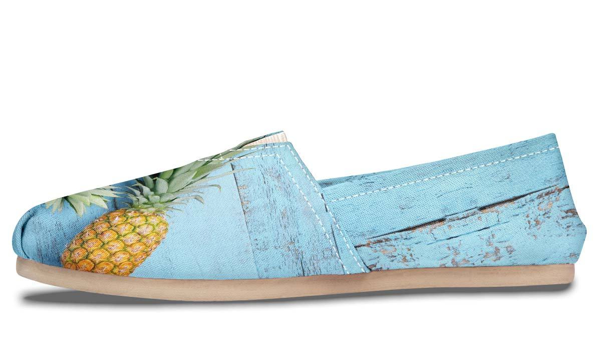 Pineapples Blue Wood