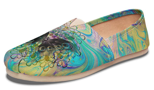 Watercolor Butterfly And Flower