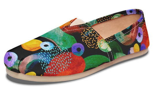 Watercolor Mixed Circles Blk