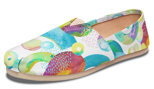 Watercolor Mixed Circles White