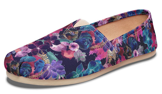 Dark Purple Watercolor Garden