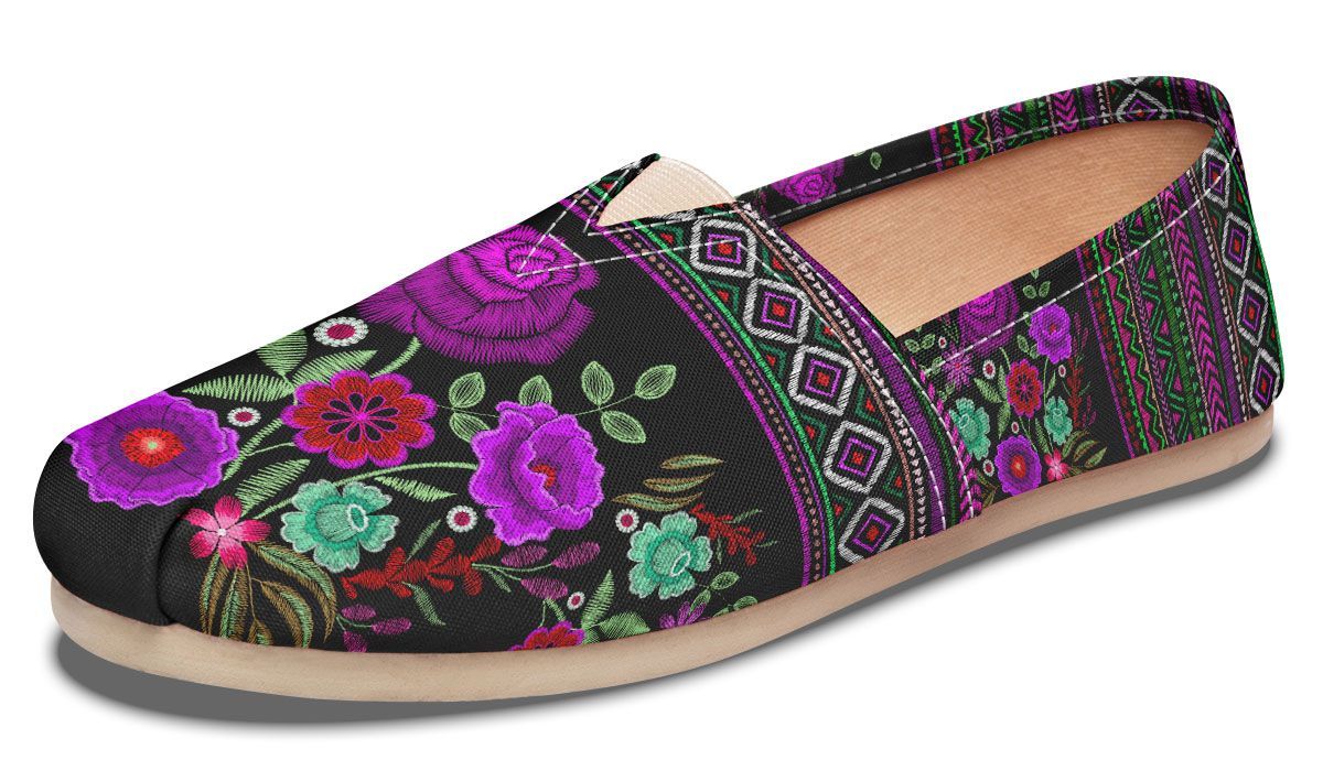 Purple Stitch Boho Flower