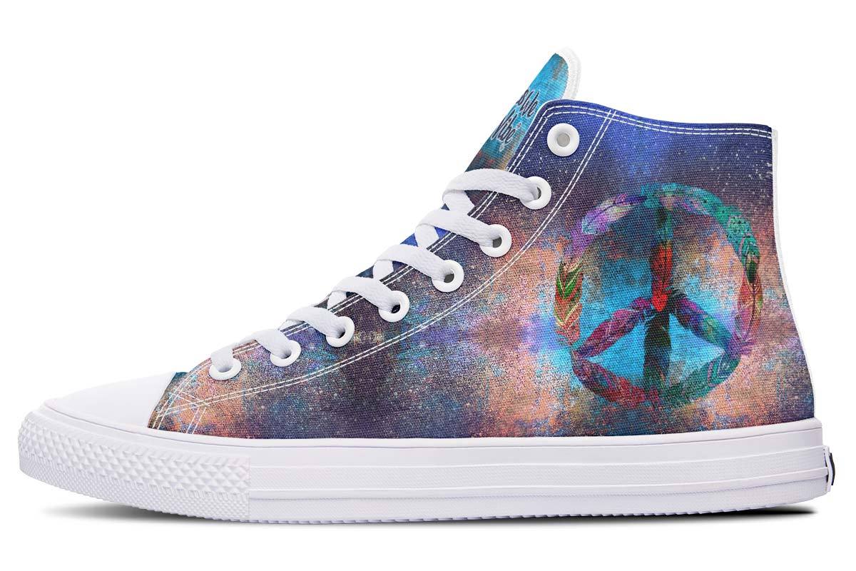 Galaxy Spray Paint Peace Feather