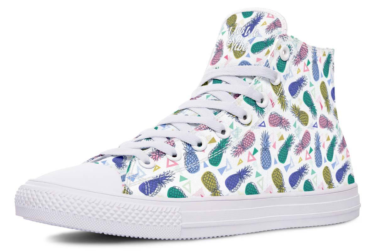 Pineapples And Triangles White